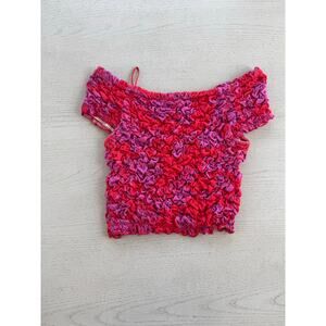 Free People Women's 3D Top Boho Bohemian y2k tomato Girl